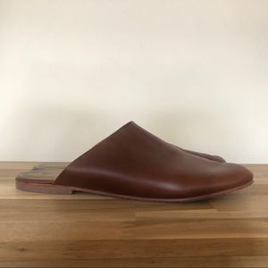 Nisolo leather slides in Brandy size 9.5